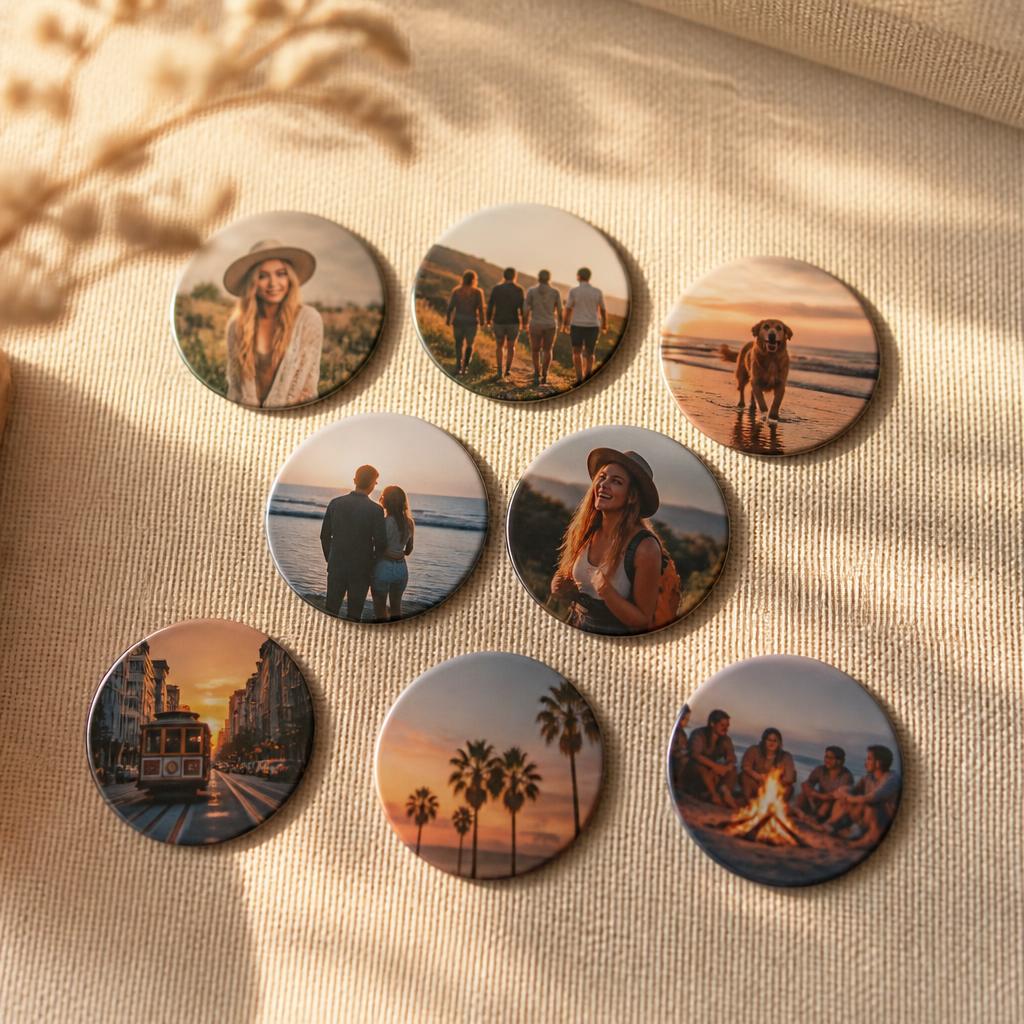 Round Custom Photo Magnet - 2.25"